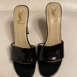 Preowned patent leather YSL night sandal